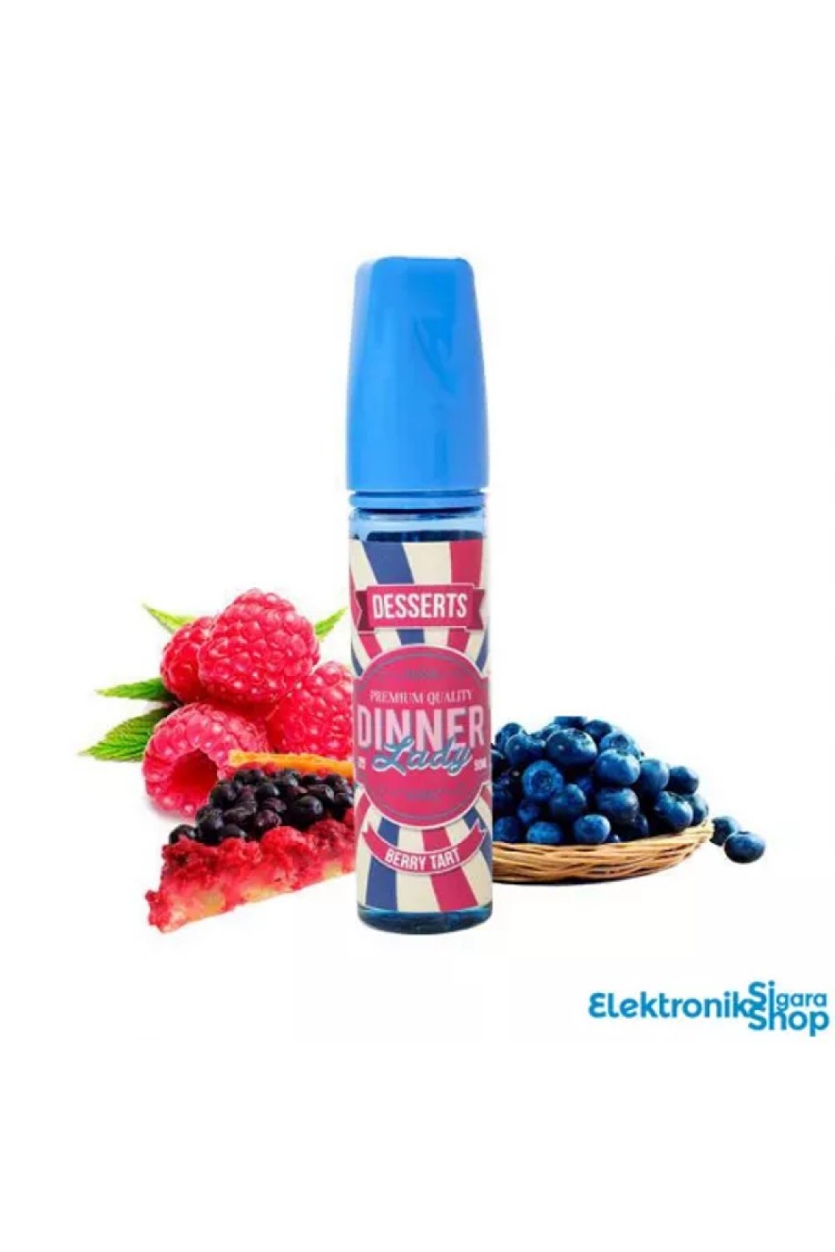 Dinner Lady - Berry Tart SWEETS 60ML (Ahududu, Yaban Mersini, Bisküvi, Vanilyalı Muhallebi)