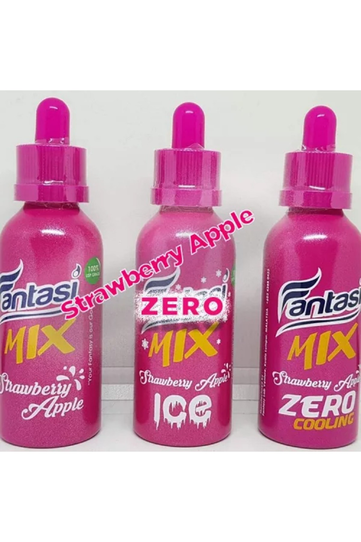 Fantasi - Strawberry Apple Zero 65ML (Çilek, Elma, Soda)