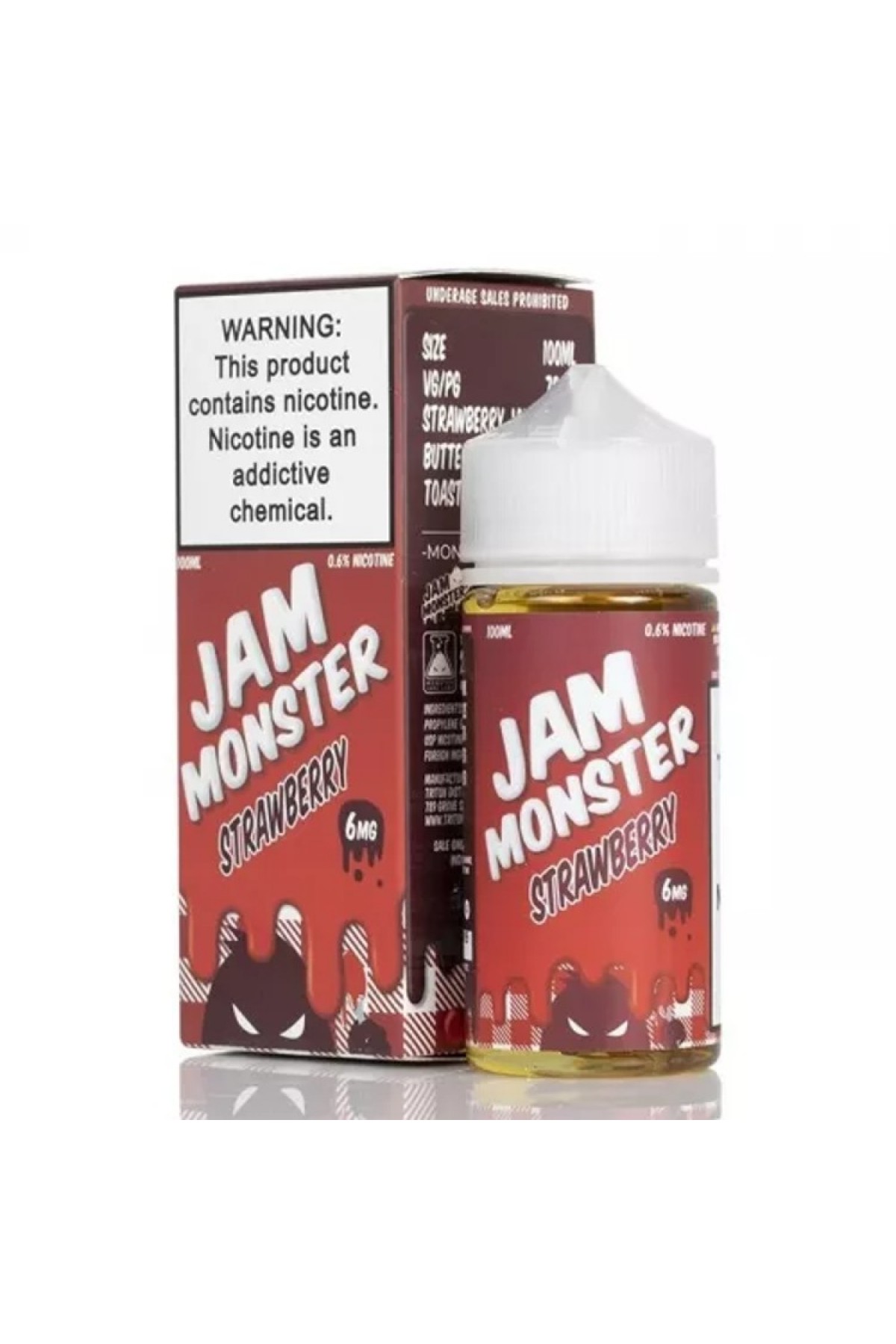 Jam Monster - Strawberry 100ML (Çilek, Reçel, Kızarmış Tost Ekmeği)